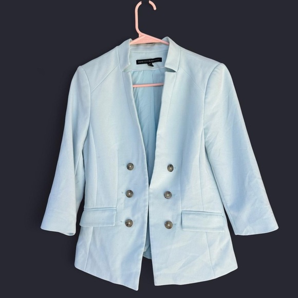 White House Black Market Jackets & Blazers - White House Black Market Soft Blue Apparel